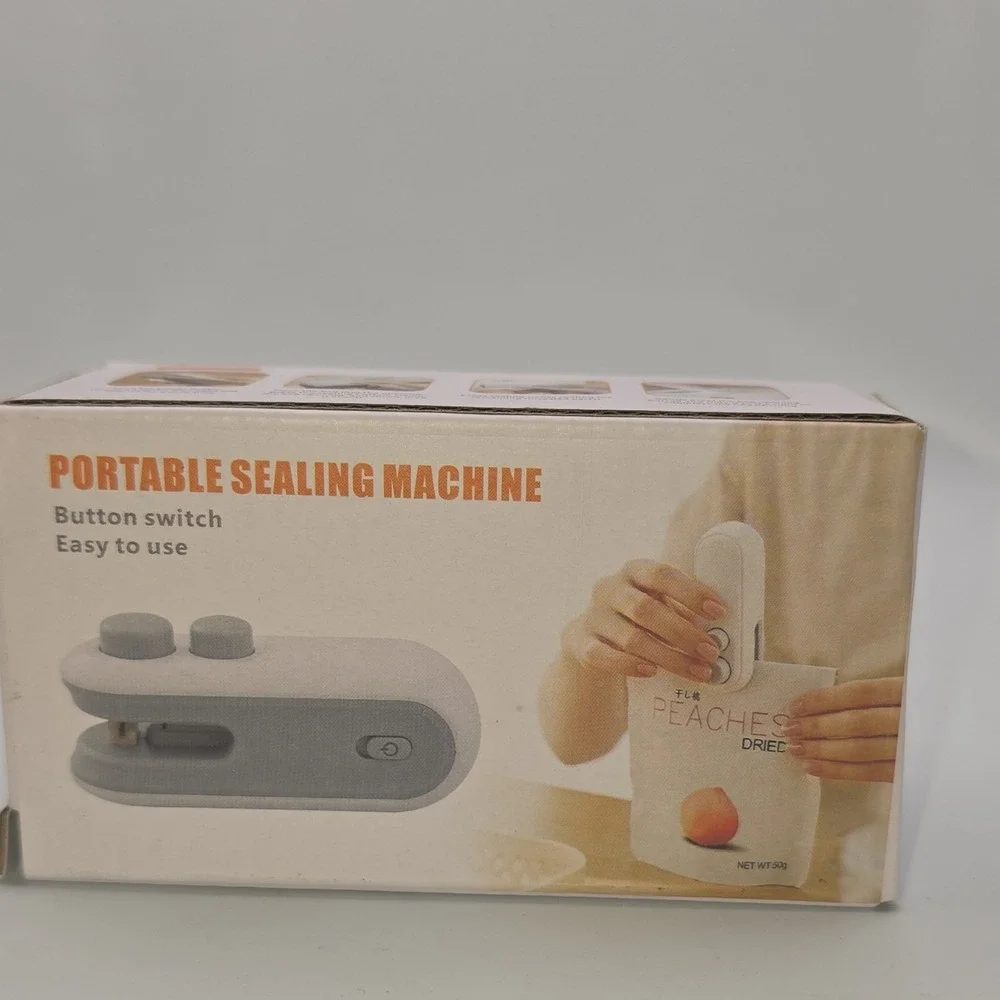 Portable Sealing Machine Easy to Use Button‎ USB Cable for charging & tested.